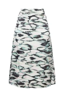 ESPRIT Satinrock Mit Allover-Print Emerald Green