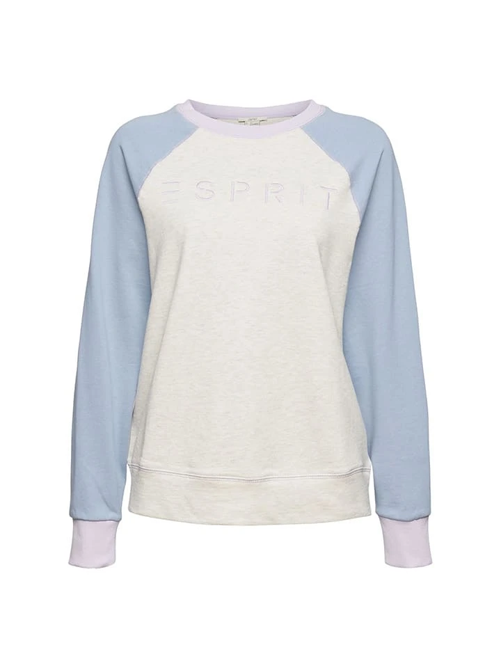 ESPRIT Sweatshirt In Creme/ Hellblau 3 ESPRIT Sweatshirt In Creme/ Hellblau