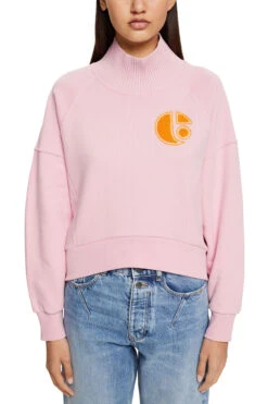 ESPRIT Sweatshirt Mit Aufgesetztem Frottée-Logo Light Pink -Esprit esprit sweatshirt mit aufgesetztem frottee logo light pink 1