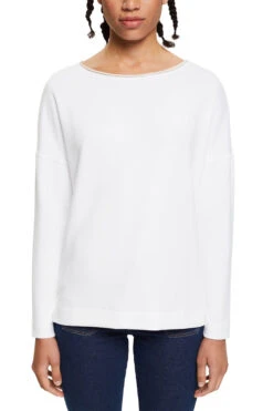 ESPRIT Sweatshirt Mit Metallic-Effekt White -Esprit esprit sweatshirt mit metallic effekt white 1