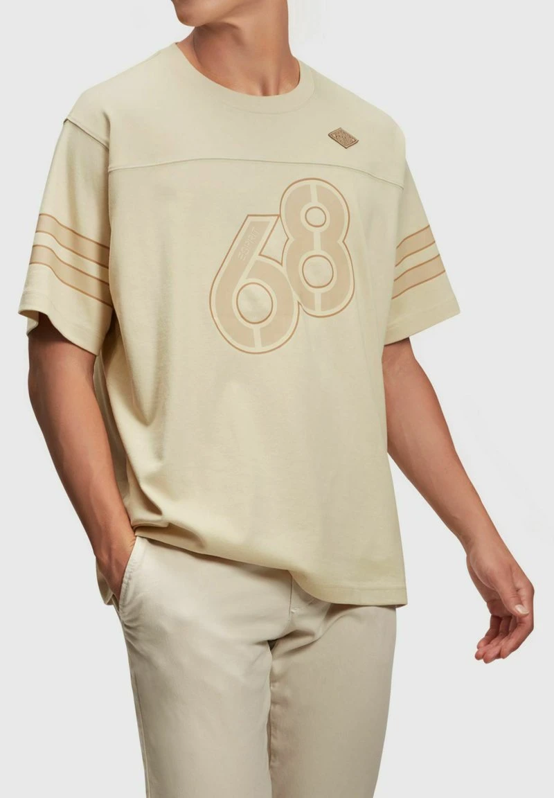 ESPRIT MIT GRAFIK-PRINT UND ÄRMELN - T-Shirt Print - Light Beige 3 ESPRIT MIT GRAFIK-PRINT UND ÄRMELN - T-Shirt Print - Light Beige
