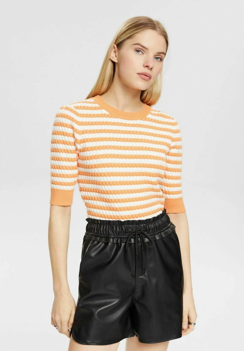ESPRIT GESTREIFTER MIT VERKÜRZTEN ÄRMELN - T-Shirt Print - Golden Orange 3 ESPRIT GESTREIFTER MIT VERKÜRZTEN ÄRMELN - T-Shirt Print - Golden Orange