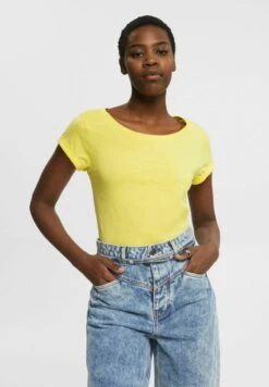 Edc By Esprit SLUB ROUND NECK - T-Shirt Basic - Light Yellow 12 Edc By Esprit SLUB ROUND NECK - T-Shirt Basic - Light Yellow -Esprit fa68ff2f504746ad90f967723d313d99